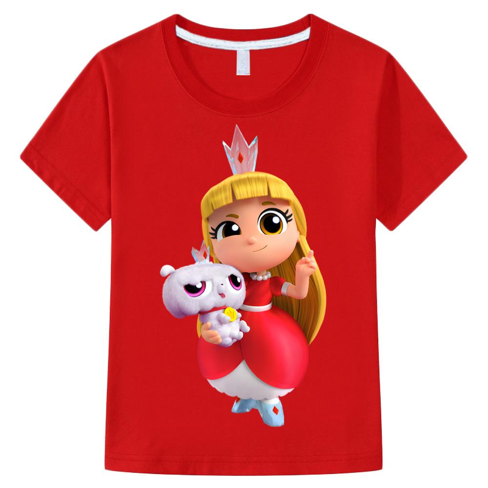 

True and The Rainbow Kingdom Tshirt Summer Cotton T-shirt Crew Neck Short Short Kids Clothes Y2k Print Anime Tees 12T червоний