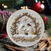 Christmas Embroidery Kit Nativity Embroidery Patterns Kit Christmas Decor Embroidery Starters Kit with Hoop Easy Thread Needle