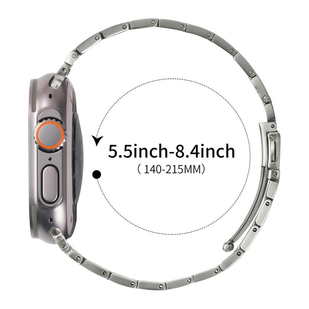 Metal Watch Band for Apple Watch Series 10 9 8 7 SE 6 5 4 3 2 1 42mm 41mm 40mm 38mm Adjustable Watch Strap