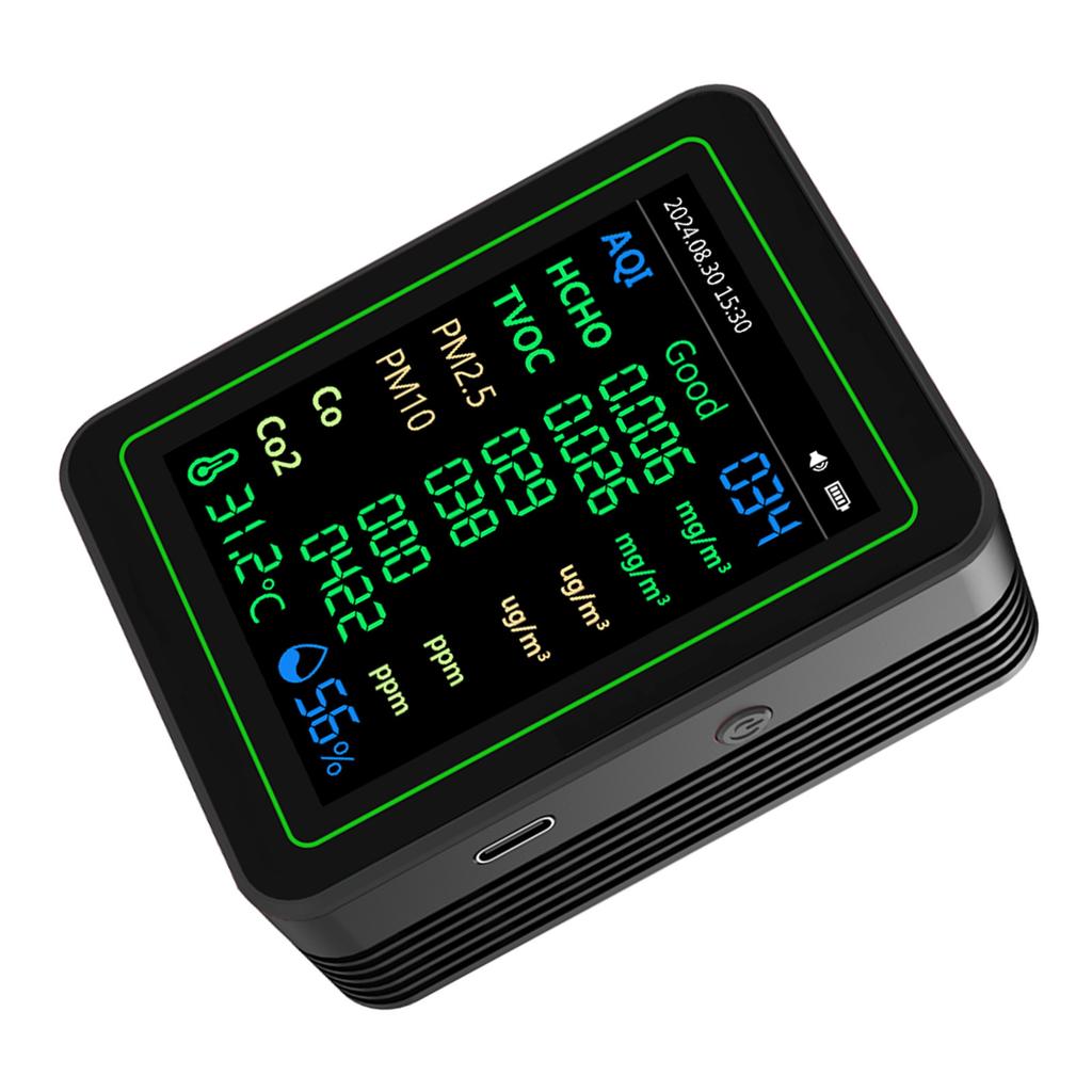 Quality CO2 HCHO TVOC PM2.5 PM10 Temperature Humidity Sensor Screen Quality Detector