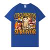 Circumcision Survivor Funny Cat T Shirt Unisexs Unisexs Pop Y2k TShirts Casual Cotton Short Sleeve Oversized TShirts Hot Sale Tops