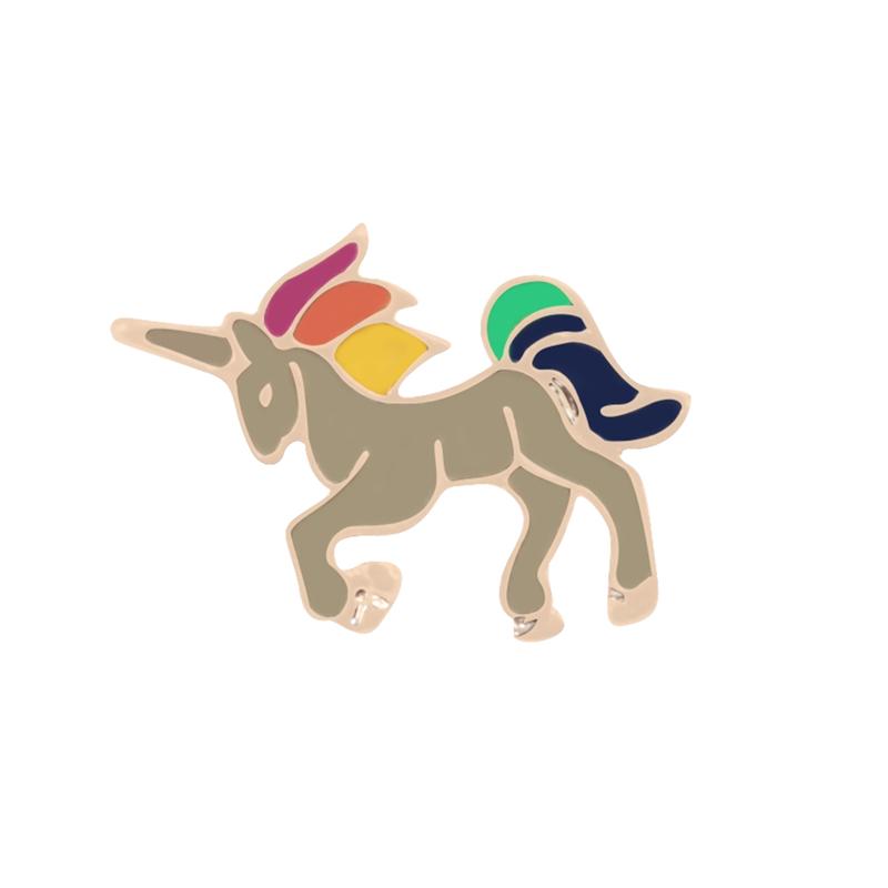 Fashion Enamel Pins Cute Unicorn Sika Deer Brooches for Girls Children Colorful Backpack Shirt Denim Jacket Jewelry Badges Gifts