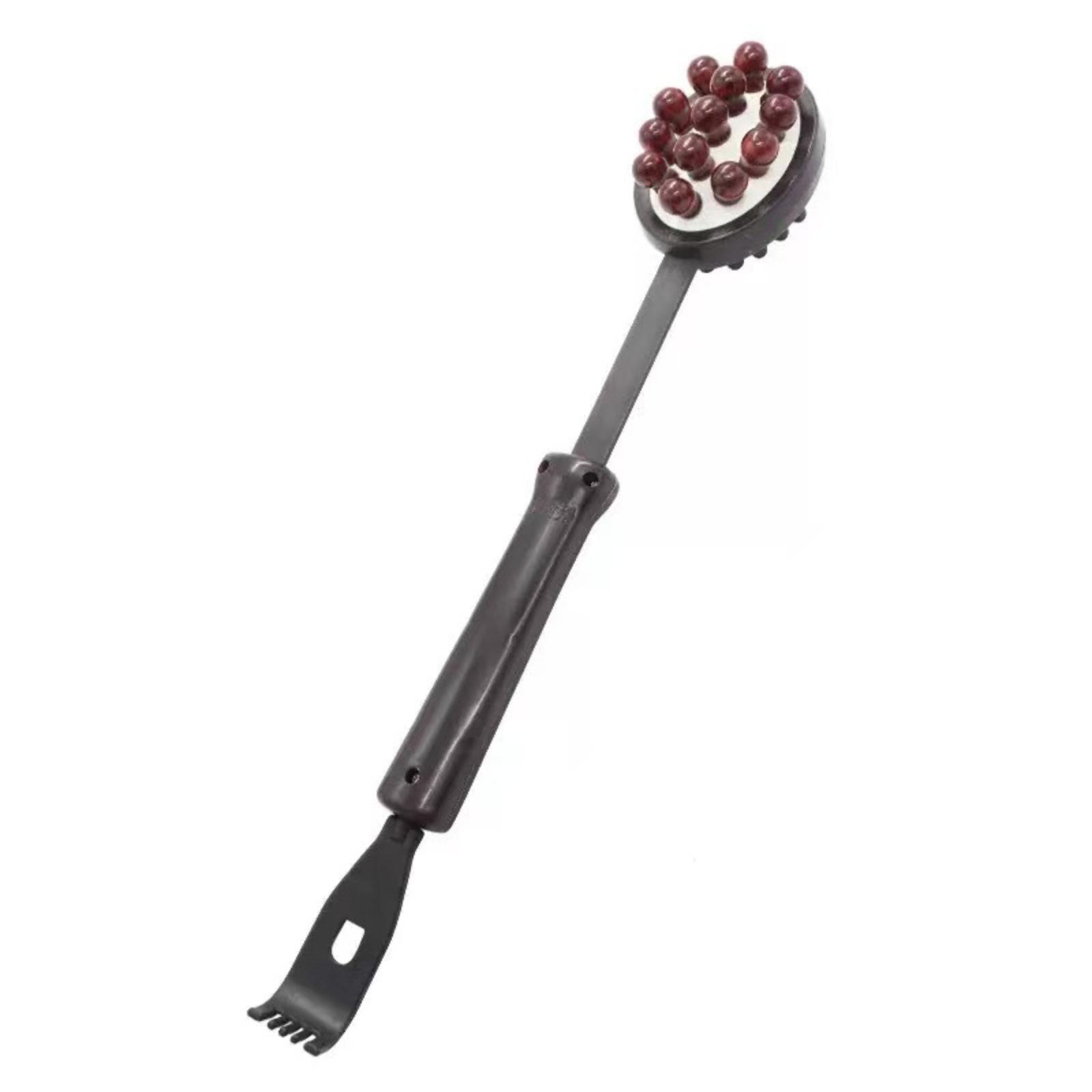 Multi Functional Handheld Massager Back Scratcher Body Massage Stick with Rolling Knobs for Leg and Back Muscle Relaxation and Itch Relief One Size чёрный