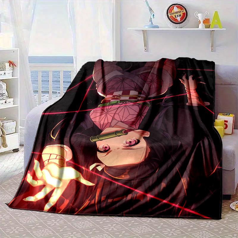 Anime Samurai Warrior's Journey Blanket Flannel Blanket for bed, sofa, Camping, Hiking, Picnic Essentials, gift for family Fan gifts