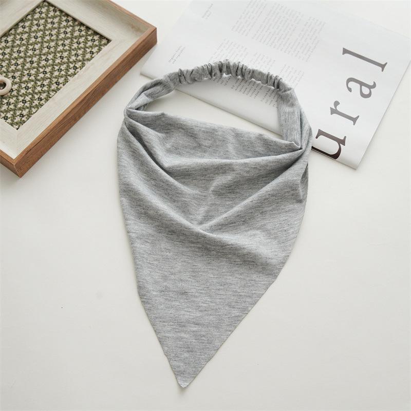 New Fashion Bohemian Solid Color Hair Scrafs Turban Headband Sweet Cotton Headscarf Triangle Bandanas For Women Hair Accessories