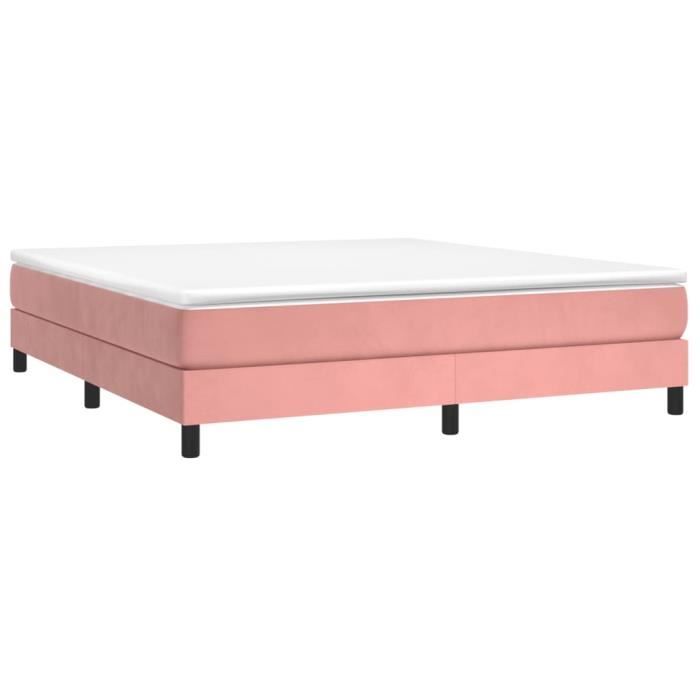 3144344 vidaXL Divan Bed with Mattress Pink 160x200 Cm Velvet