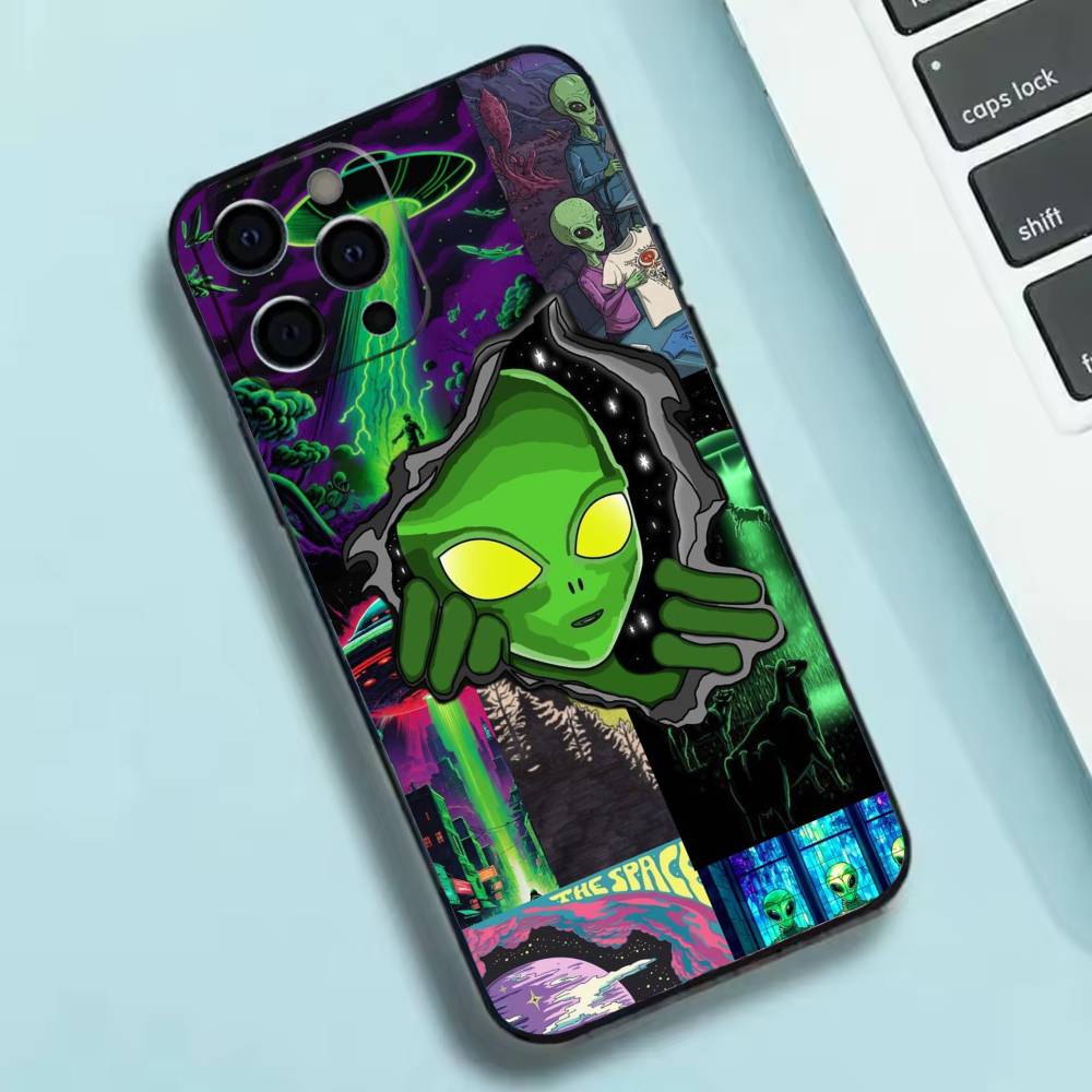 Singular Space UFO Alien Phone Case Silicone Soft For IPhone 17 16 15 14 13 12 11 X XR Plus Pro Max Plus