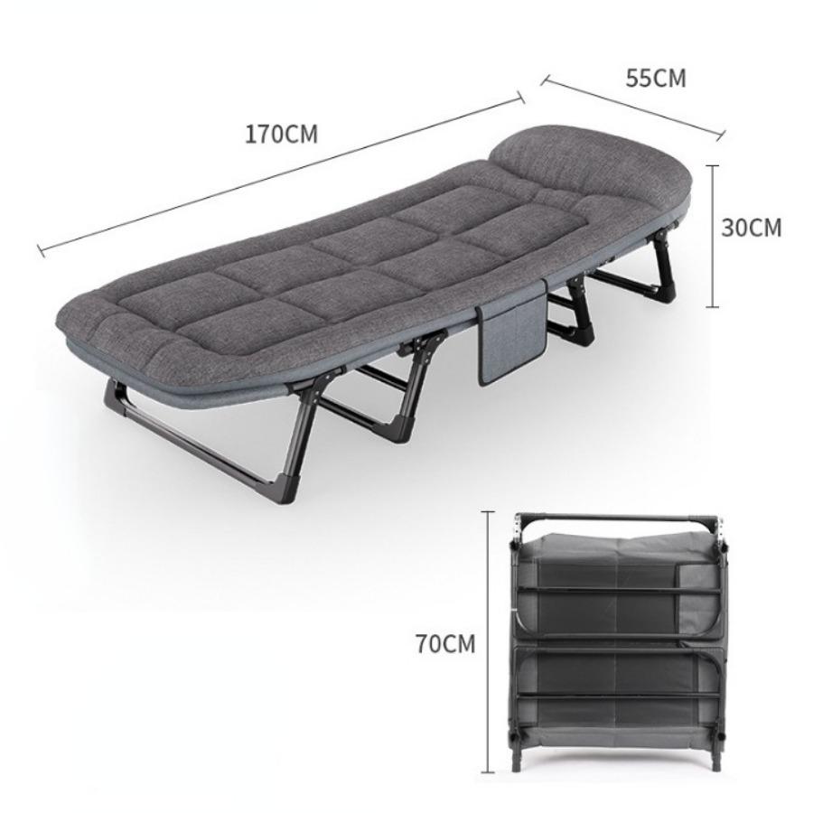 Spatar portabil în aer liber Scaun de pat Balcon Pat pliabil unic Saltea simplă de camping Saltea de odihnă în aer liber Pauza de prânz Saltea de pat pliabilă