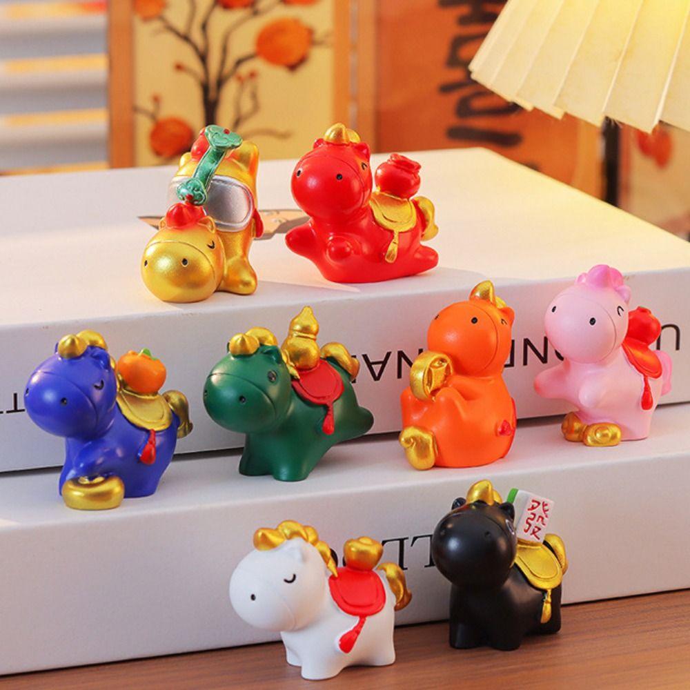 Chinese Style New Year Mascot Miniature Desktop Ornament Zodiac Ornaments  Car Decoratio