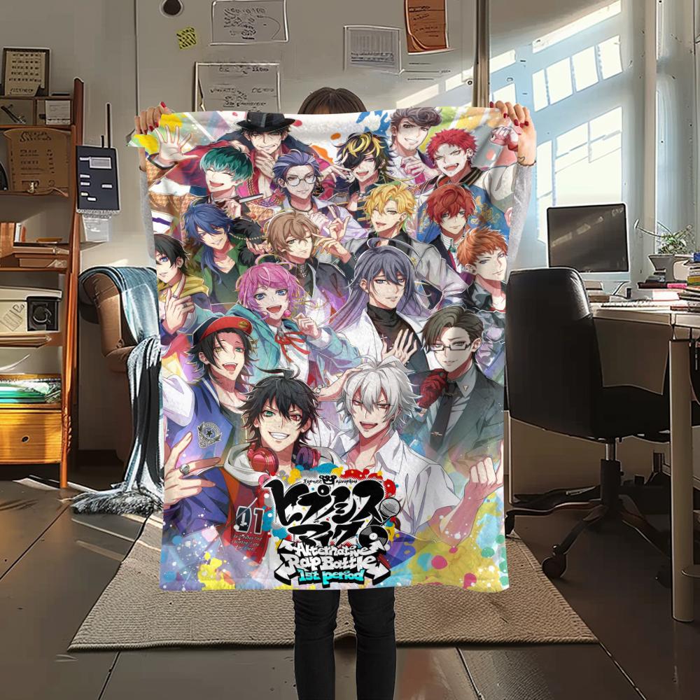 1Pc Hypnosis Mic Print Flannel Blanket, High quality Comfortable for All Seasons, Home Decor, Warmth and Comfort, Perfect for Christmas Gifts