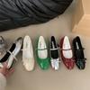 Fashion SUOJIALUN 2025 Spring New Brand Women Flat Shoes Fashion Round Toe Shallow Ladies Elegant Mary Jane Shoes Soft Dress Single Shoe