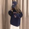 Women Long Sleeve O Neck Loose Pullovers Female Tops Solid Color Sweatshirts