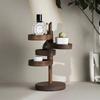 Wooden Key Storage Rack Rotatable Earring Holder Show Case Jewelry Organizer  Hair Tie