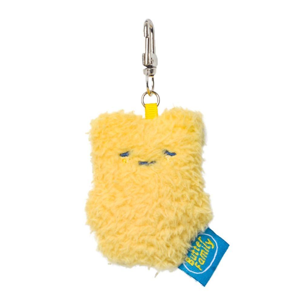 

PP Cotton Cartoon Butter Cookie Plush Keyring Butter Family Plush Keychain Kids Playing Supplies жёлтый