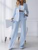 High-end Professional Suit Set Double-breasted Lapel High-waisted Wide-leg Pants Temperament Two-piece Set