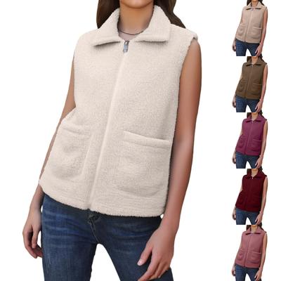 Moda Bayan Kış Karakterli Kuzu Yünü Kalınlaştırılmış Kadife Sıcak Yelek