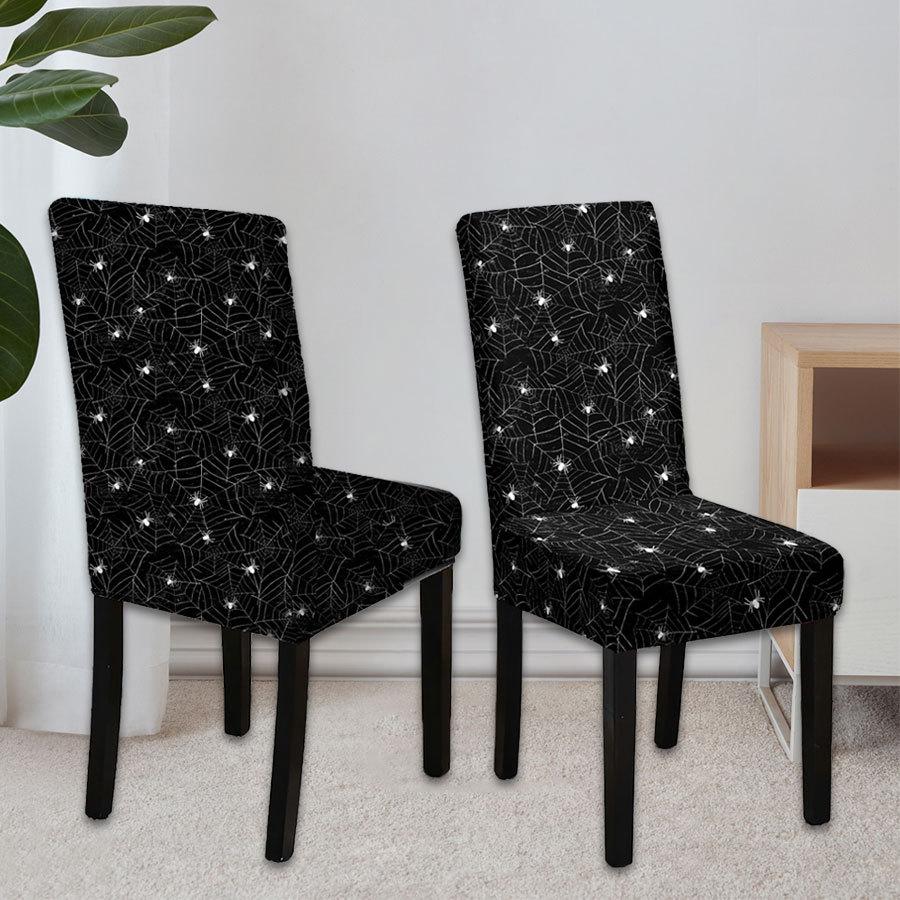 

1Pcs Halloween Restaurant Chair Covers Stretch Milk Silk Printed Chair Decorations Halloween Party Supplies Home Decor Props 1PC&40x40cm