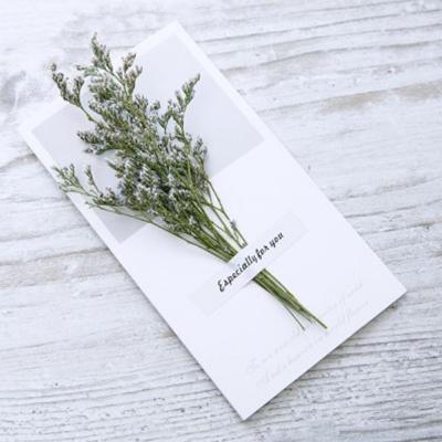 1pcs Gift Cards Wedding Invitation Starry Sky Dried Flowers Handwritten Blessing Birthday Thank You Mother's Day Gift Card