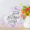 2D Flat Christian Butterfly Gifts Acrylic Desk Decor Plaque, Home Decor Plaque Hanging Wall Art Decorative Garden Decoration for Room Door Signs Hangi