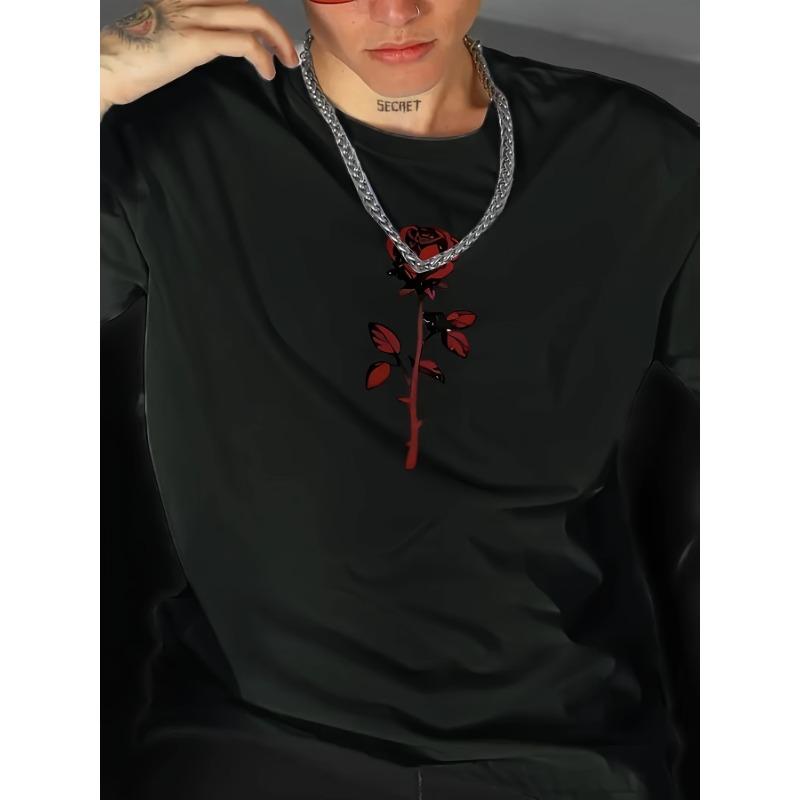 European Size Men'S Crew Neck Letter Print Short-Sleeved T-Shirt, Suitable for Summer Casual Sports