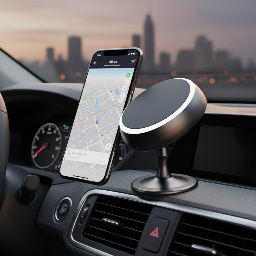 

Strong Magnetic Car Phone Holder 360° Rotation Dashboard Mount Magnet Holder for Smartphones чёрный