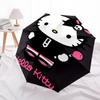1pc Gothic Hello Kitty Automatic Open Close Umbrella  Windproof Canopy, Automatic Open Close Button10137