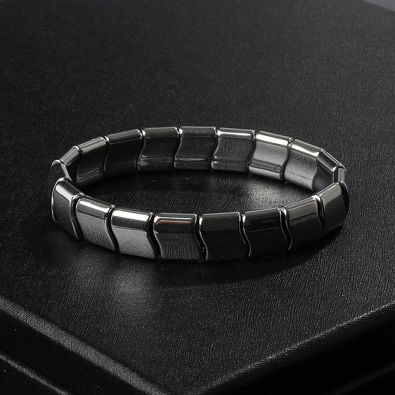Fashion Wave Hematite Magnetic Bracelet Men Original Beaded Hematite Energy Bracelets for Women Positive Energy Jewelry Pulsera