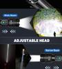 500W High Power LED Flashlight Type-C USB Rechargeable Zoom Torch Strong Light Lamp Outdoor Ultra Powerful Flash Light