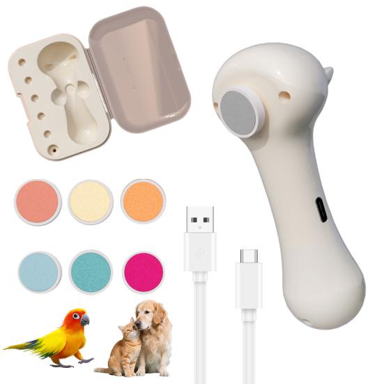 Electric Nail Grinder Baby Nail File Set Safe Nail Trimmer with 6 Grinding Head Replacement Pads USB Rechargeable Nail Clipper