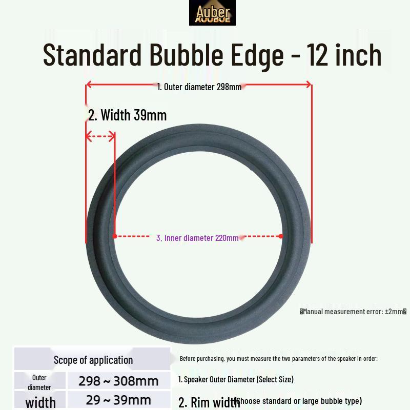 JBL Speaker Repair Foam Surround: Replacement Edge for 3/4/6/6.5/8/10/12 Inch Folding Ring
