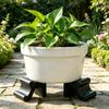 3 Piezas Elevadores para Macetas Impresión 3D Soporte para Flores Compacto Antideslizante Pies Elevadores para Macetas Adornos Duraderos con Ventilación para Jardín