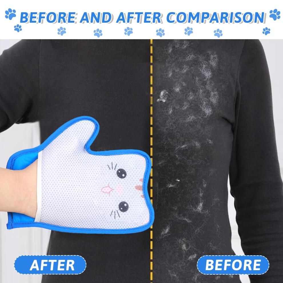 Electrostatic Pet Hair Remover Glove, Double-Sided Cat Hair Remover for Dogs and Cats, Foldable, Easy Clean, Soft Material