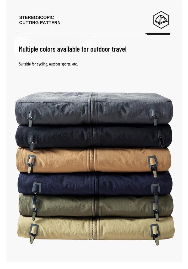 Autumn 2025 Men's Double-Sided Nylon Stand Collar Jacket - Loose Fit with Plush Lining for Middle-aged and Elderly