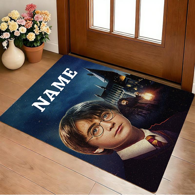 Custom Name Magical Journey Living Room Non-Slip Area Rug Soft Carpet for Bedroom Kids Playroom Sofa Office Home Decor Doormat