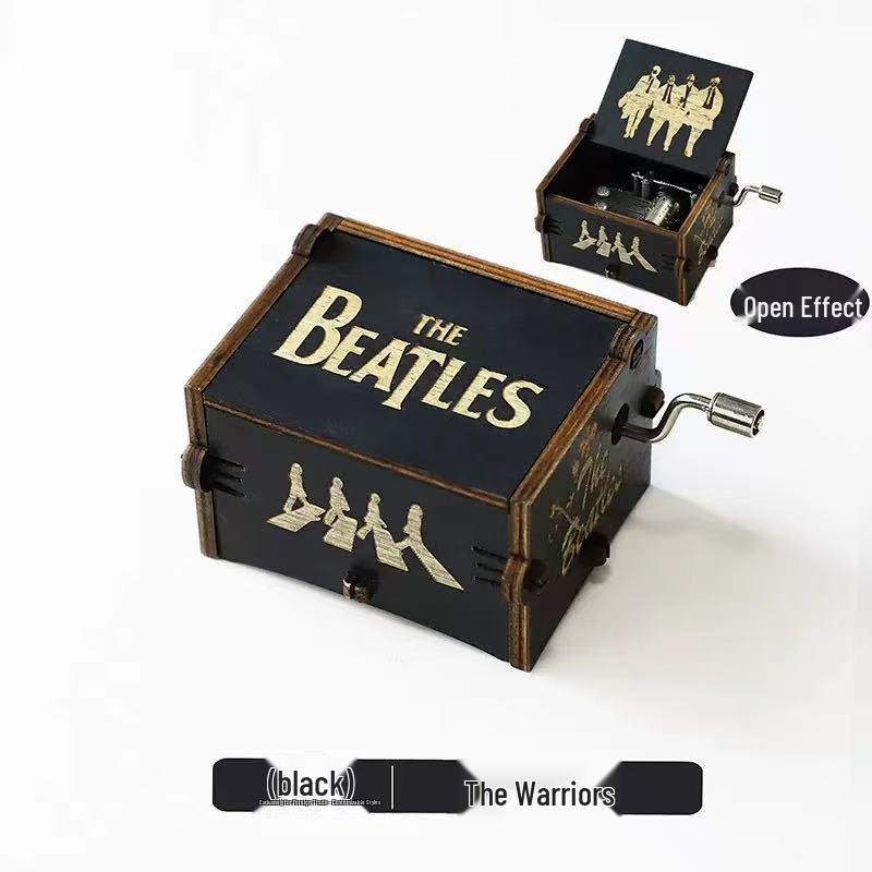 

Кольорова ретро-різьблена дерев яна музична скринька з ручним приводом - Ідеальний подарунок на день народження