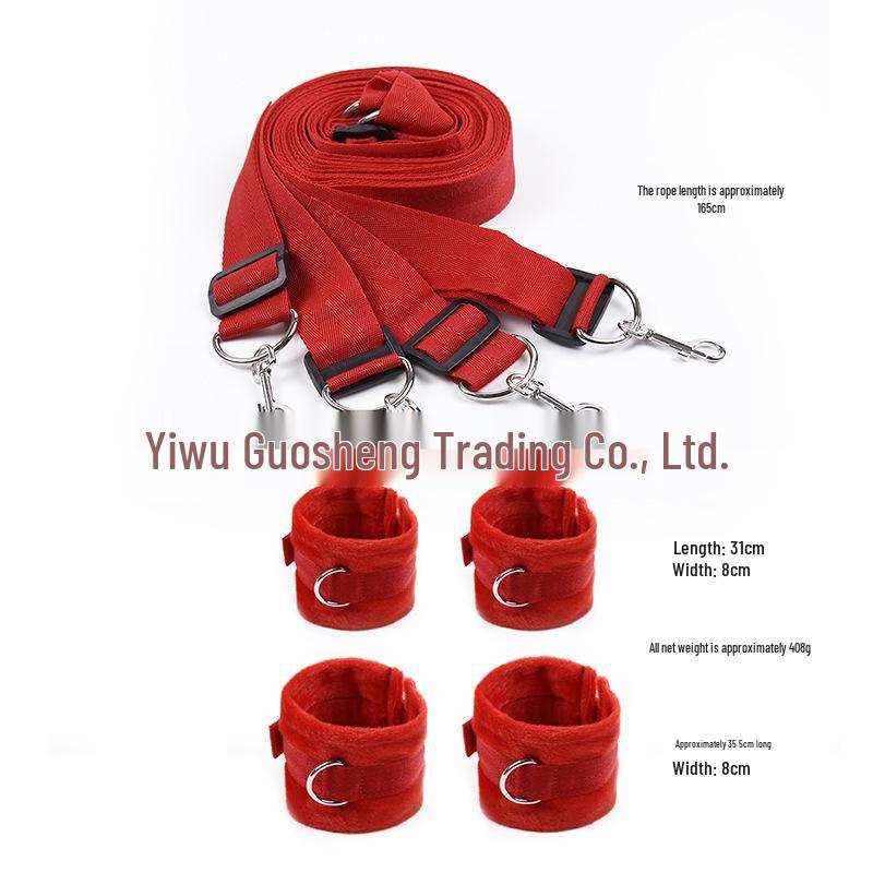 Intimate Plush Bed Restraint Straps for Couples