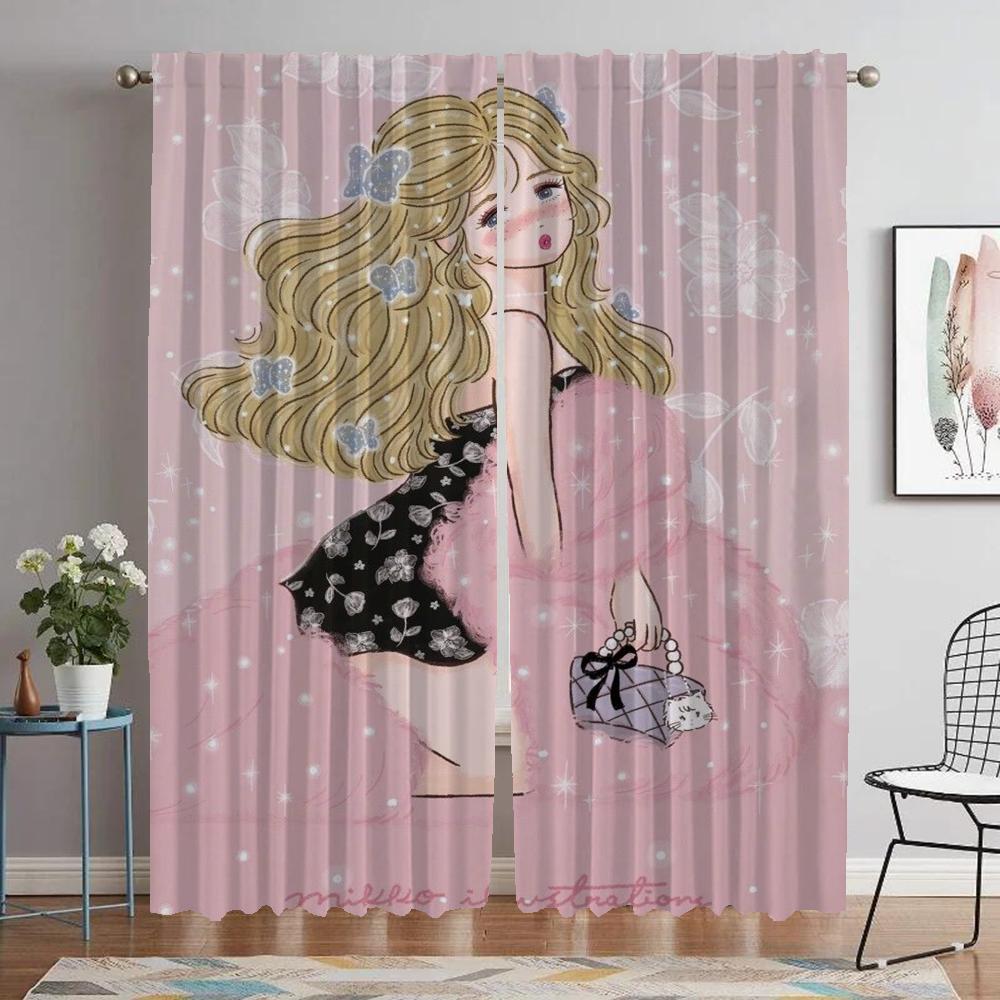 Anti-mosquito Curtains for Camera Mikko Curtains Child Room Halloween Decoration Blackout Curtain Shades Partition Living Modern