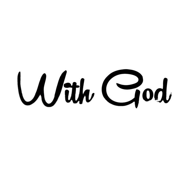 1Pcs With God All Things Are Possible Car Sticker Waterproof Vinyl Decal Car Accessories Decor