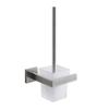 Corrosion Resistant Steel Square Toilet Brush with Dense Bristle Bathroom Sanitation Modern Aesthetic Comfortable Handle