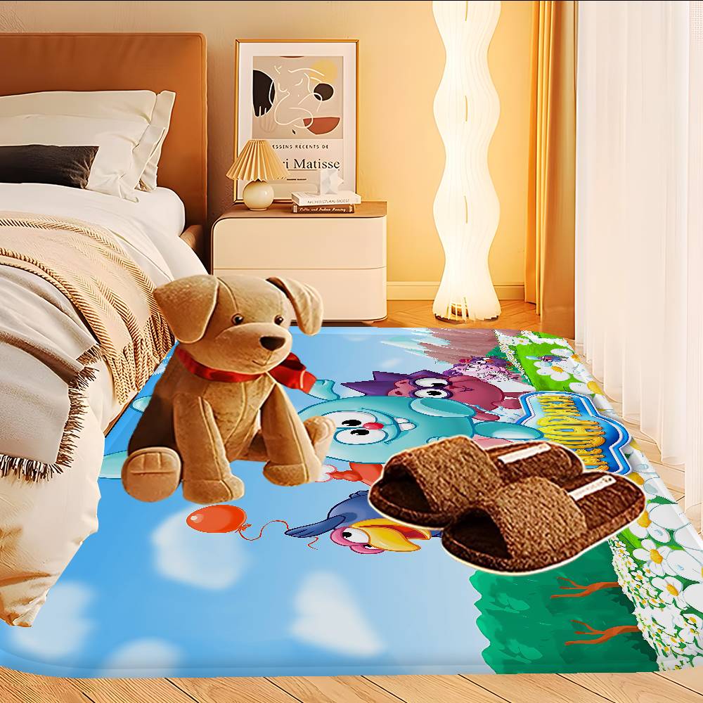 Cartoon K-KikoRiki Hallway Carpet Non-Slip Laundry Room Mat Laundry Decor Balcony Child Living Room Toilet Rug