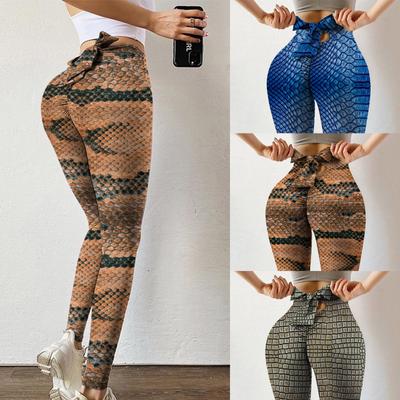 Damskie legginsy fitness z wysokim stanem Stretthcy spodnie do jogi spodnie sportowe