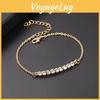 Elegant Women's Rhinestone Gold Plated Chain Bracelet With Classic Design