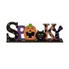 2pcs Scary Wooden Pumpkin Decoration Cartoon Halloween Cat Ornaments  Rustic Farmhouse