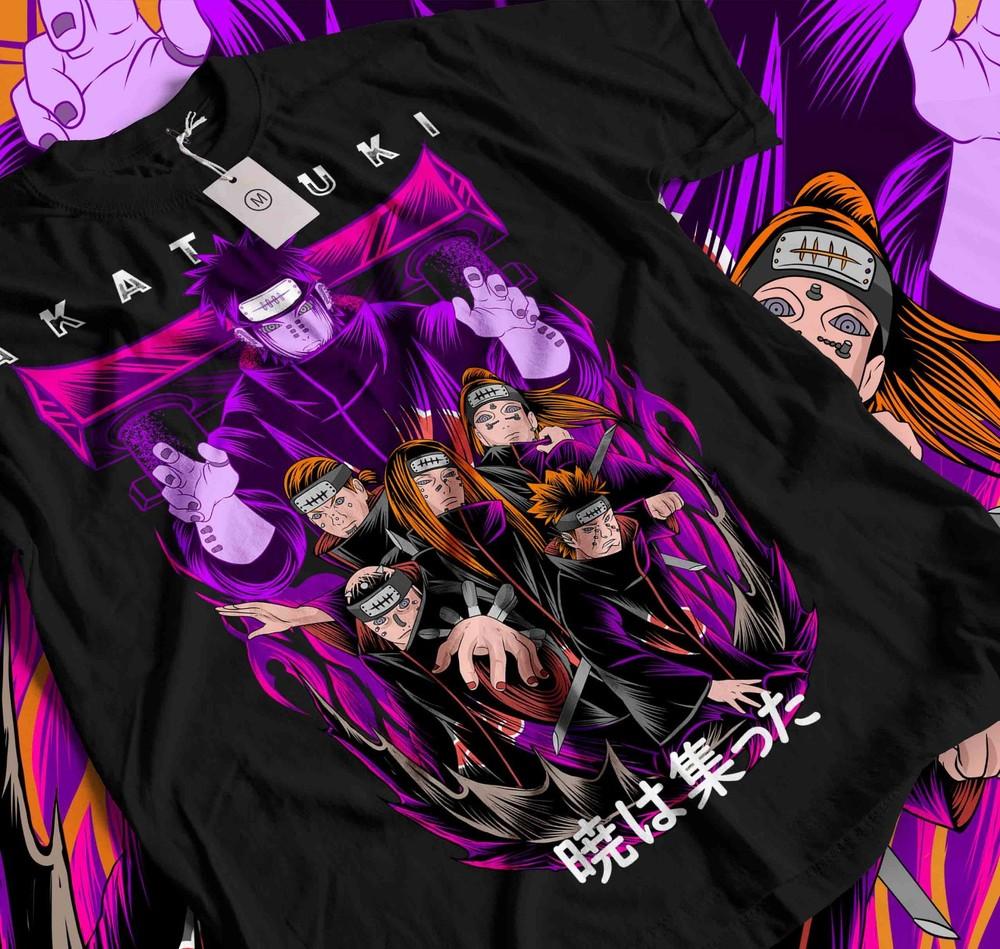 

Pain T-Shirt Shinra Tensei Naruto Itachi Uchiha Akatsuki Anime Sweater Soft 558 L
