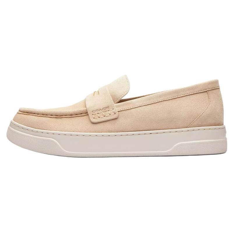 

Coach Hybrid Suede Round Toe Slip-On Loafers Casual Shoes Men Loafers Beige CAP36-VT5 41.5