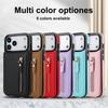 Crossbody Zipper RFID Wallet Card Slot Phone Case for IPhone 17 Pro Max 17 Air 16E 16 15 14 Plus 13 12 11 XR XS Leather Cover