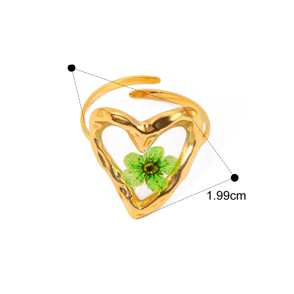 Yori Arrivals Eternal Flower Fashion Classic Open Ring 18K PVD Plated Clothing Accessories Waterproof Fashion Jewelry Gift