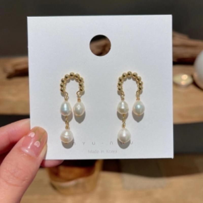 Boucles d'oreilles à longues pampilles pour femmes, style coréen Dongdaemun, design original, boucles d'oreilles polyvalentes