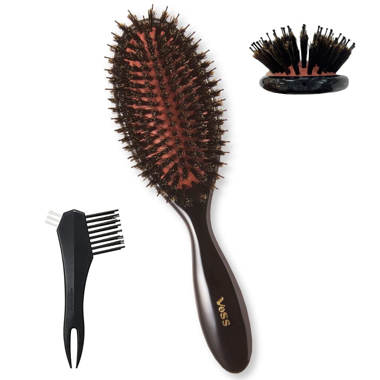 

VESS в кисти-мягкой отделке, изготовленной из коммерческой смеси свиного нейлона с флокированием VESS очиститель [Сделано в Японии] давно зарекомендовавший себя в парикмахерских