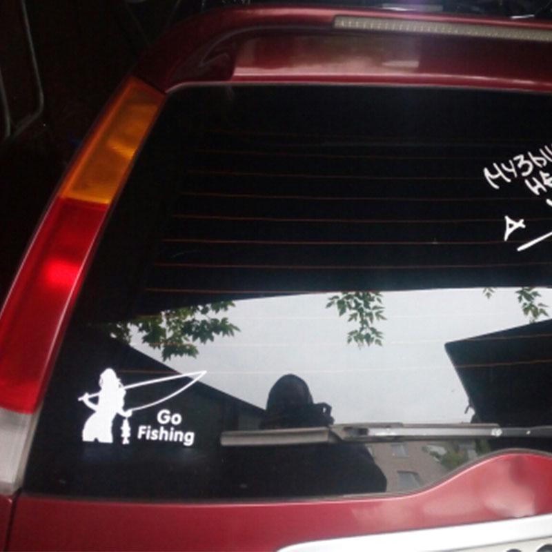 Metvi Sticker Pretty Girl GO FISHING Car Sticker Waterproof Vinyl Stickers Hobbies Auto Products
